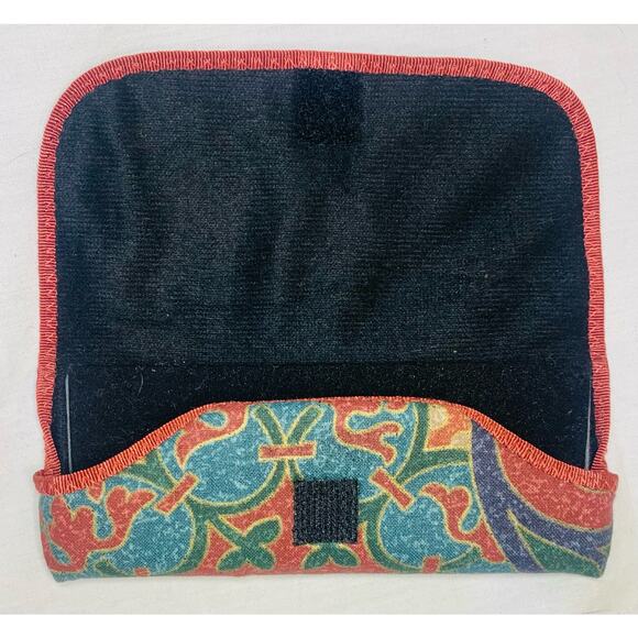 Eyeglass Case For Women Hard Case Sunglasses Fabric Covered Paisley Multicolored - Picture 4 of 8